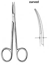 Fine Iris Surgical Scissors Curved SH/BL