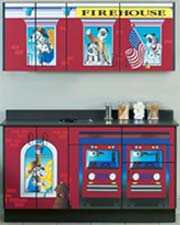 Firehouse Themed Pediatric Cabinet Set