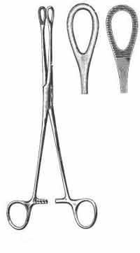 Foerster Sponge Forceps Curved Serrated 9-12 in