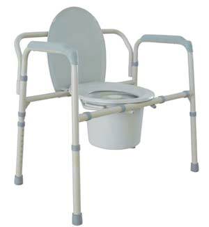 Foldable Bariatric Bedside Commode