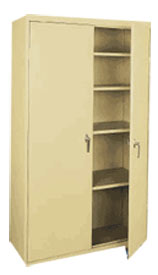 Free Standing Basic Storage Cabinet w/ Fixed Shelves