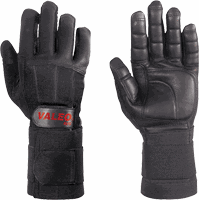 Full-Finger Wrist Wrap Leather Anti-Vibration Gloves