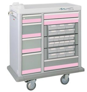 Full Sized 22 Bin Medication Cart