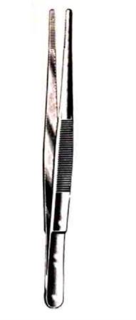 Dressing Forceps, 6 in, Serrated Tips- Stainless Steel