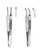 Graefe Eye Dressing Forceps, 2-3/4in, Straight, Serrated