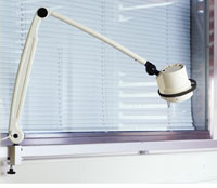 Halux 50 FX Articulated Arm Exam Light Rail Mount