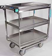 Heavy Duty 3 Shelf Guard Rail Cart