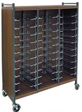 Horizontal Cabinet Chart Rack, 30 Binder Capacity