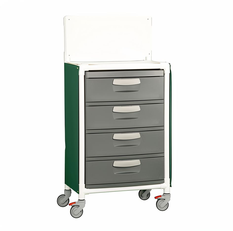 Isolation Station 4 Drawers Top Surface  Mounting Backboard