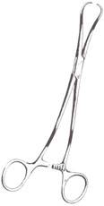 Jarcho Tenaculum Forceps, Double Curved, 7-1/2in