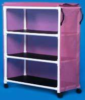 PVC Jumbo Linen Cart 3 Shelves