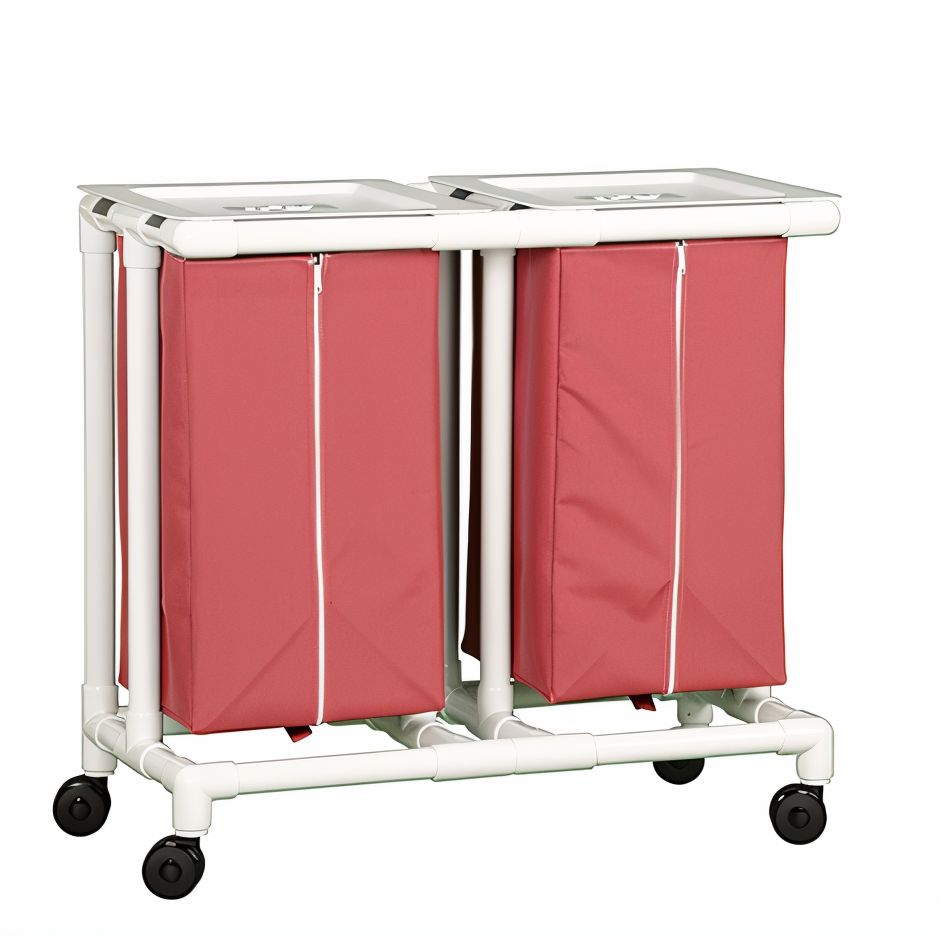 Select Line Double Linen Hamper Cart w/o Foot Pedals