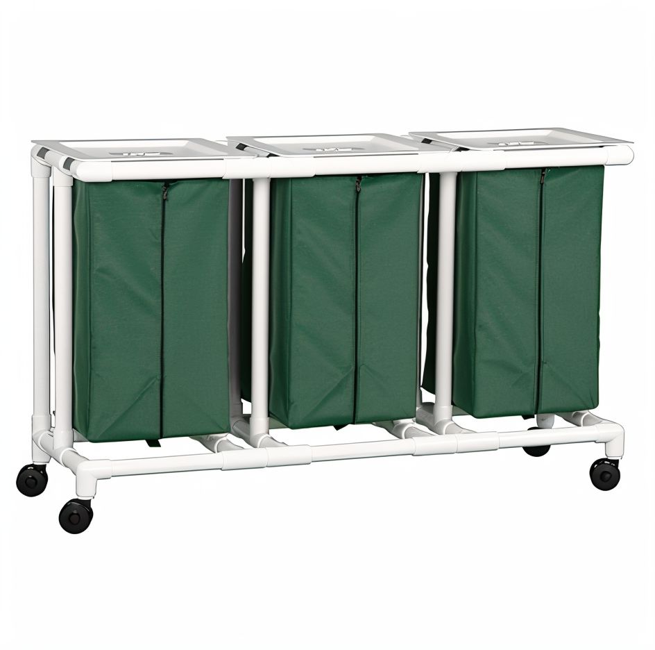 Select Line Triple Linen Hamper Cart w/o Foot Pedals