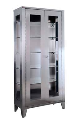 Large Stainless Steel Storage and Supply Cabinet