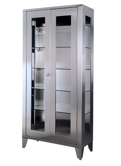 Large Stainless Steel Storage Cabinet Legs