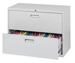 Lateral File Cabinet Two Drawers  Metal Handle