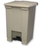 Leakproof Plastic Trash Cans 12 Gallon White