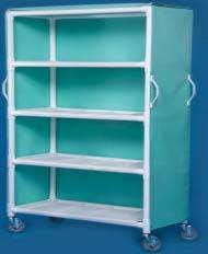 PVC Linen Cart w/ 4 Shelves