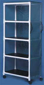 PVC Linen Cart w/ 4 Shelves