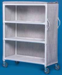 PVC Linen Cart Three Large Shelves