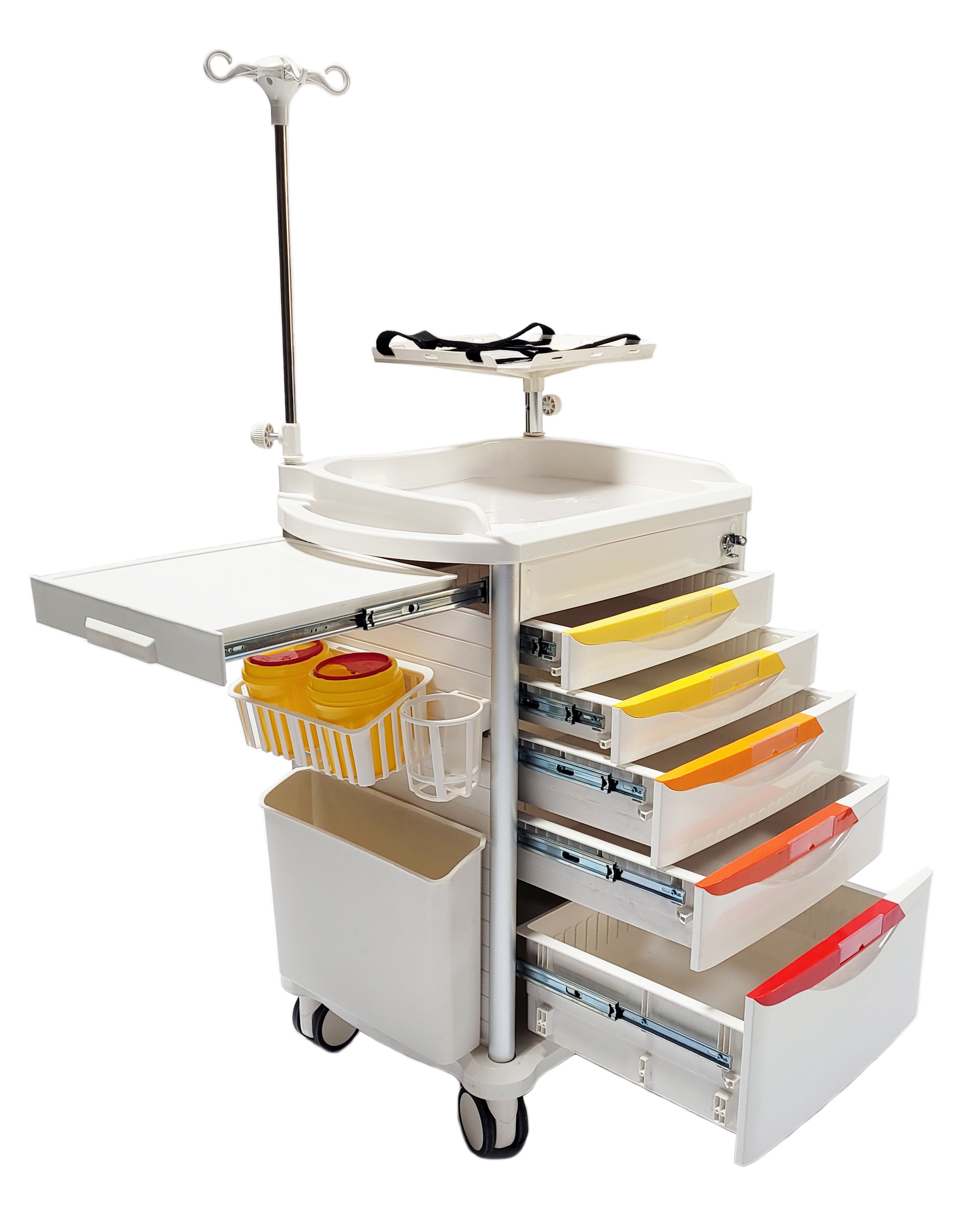 Lite Emergency Hospital Crash Cart with Accessory Package