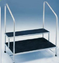 MRI Safe Non-Magnetic Double Step Stool w/ Handrails