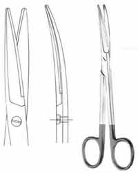 Mayo Dissecting Scissors, Curved 6-3/4 in