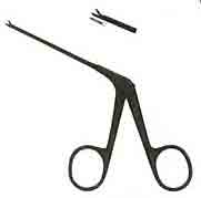 Micro Alligator Ear Forceps, 3-1/4 Shaft, Oval Cup Jaws 0.8mm Wide