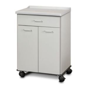 Mobile Treatment Cabinet w/ Moulded Top and 2 Doors & Drawer