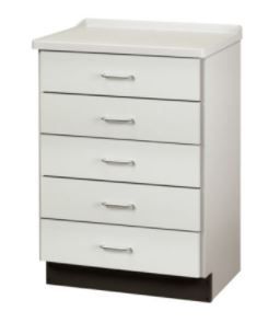 Molded Top Treatment Cabinet with 5 Drawers