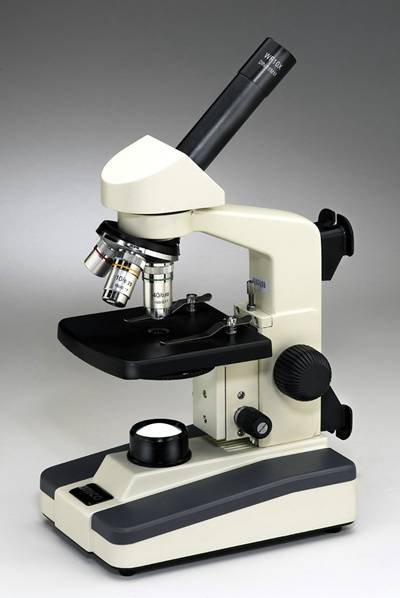 Monacular Microscope with Plain Tapped Stage