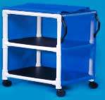 PVC Multi-purpose Linen Cart w/ 2 Shelves