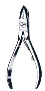 Nail Nippers Concave Jaws Single-Spring Chrome 4-12 in