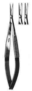 Noyes Iris Scissors, 4-1/2 in, Straight, Sharp/Sharp Points