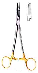 Olsen-Hegar Needle Holder, Combined with Suture Scissors,, 6-1/2 in