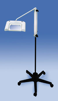 Omnivue Industrial 27W Magnifier Light Floor Stand