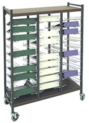 Open Horizontal Chart Rack 30 Binder Capacity