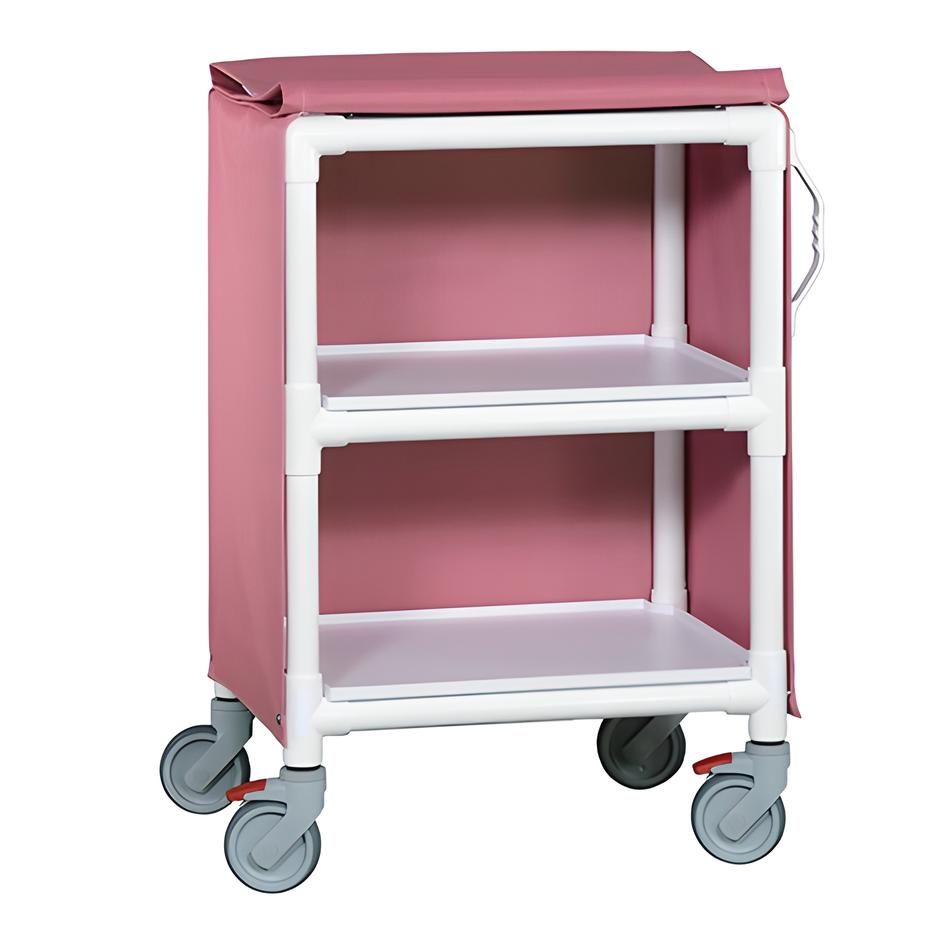 Multi-Purpose Cart w/ Cover & 2 Shelves 12.5in Shelf Spacing