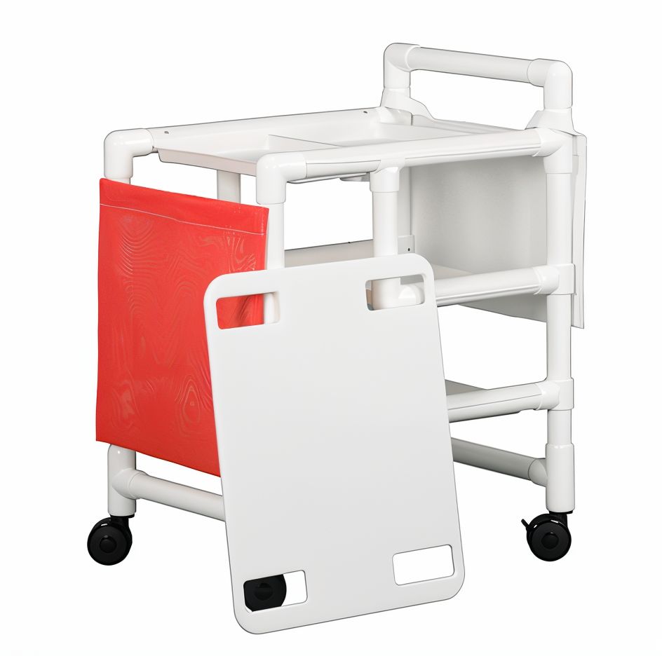 Emergency Cart 2 Shelves CPR Board  Divided Pouch