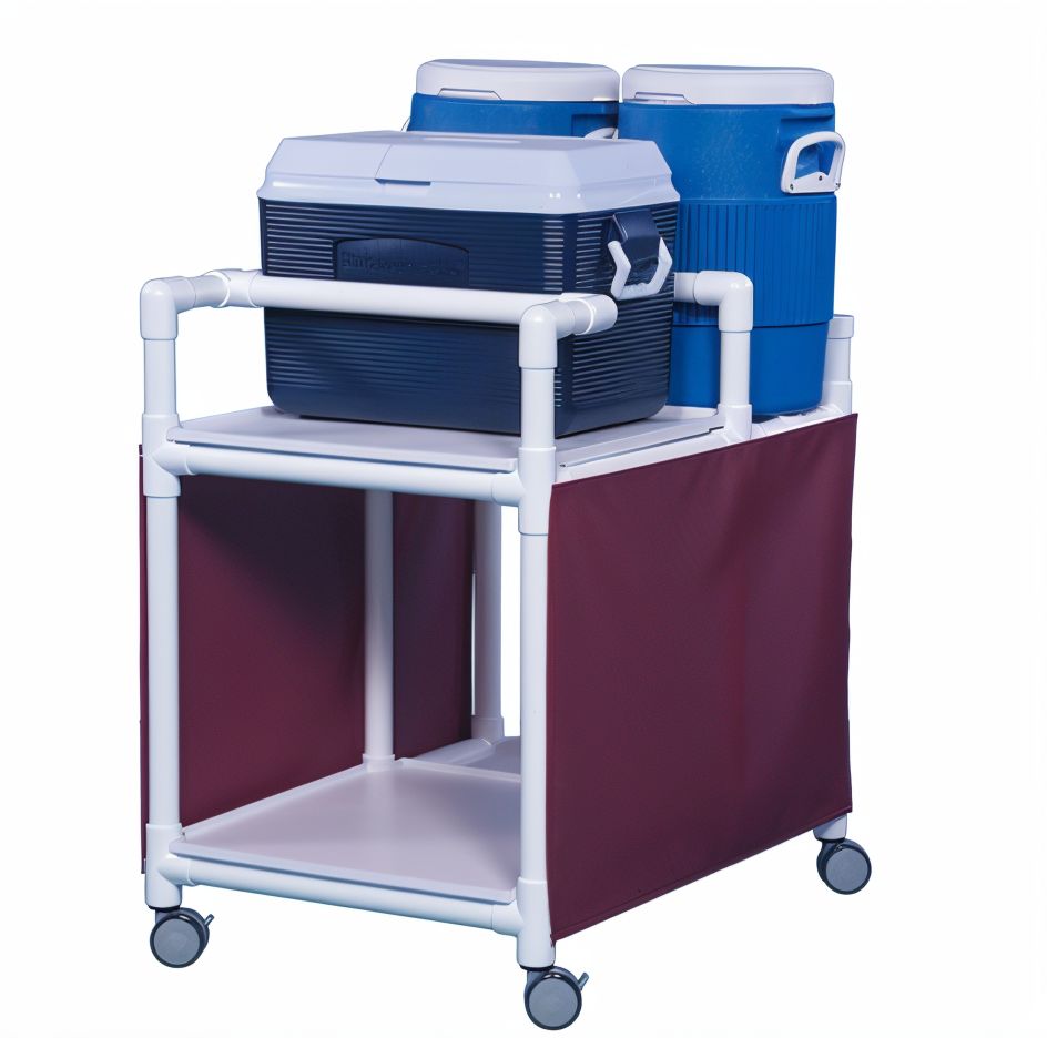 Combo Hydration Cart 36 Qt. Ice Chest  2 - 5 Gal Coolers