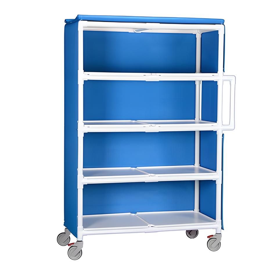 Deluxe Line Jumbo Linen Cart w/ 4 Shelves