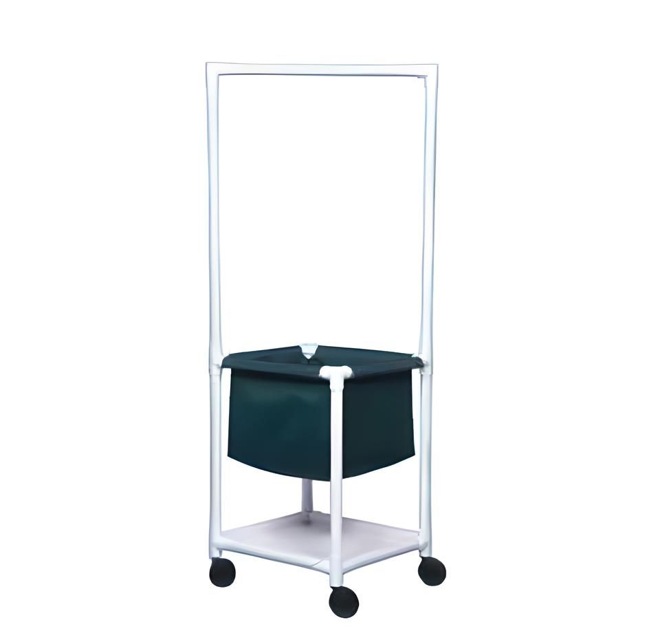 Rolling Laundry Hamper w/ Hanging Bar & Shelf 7 Bushel Capacity