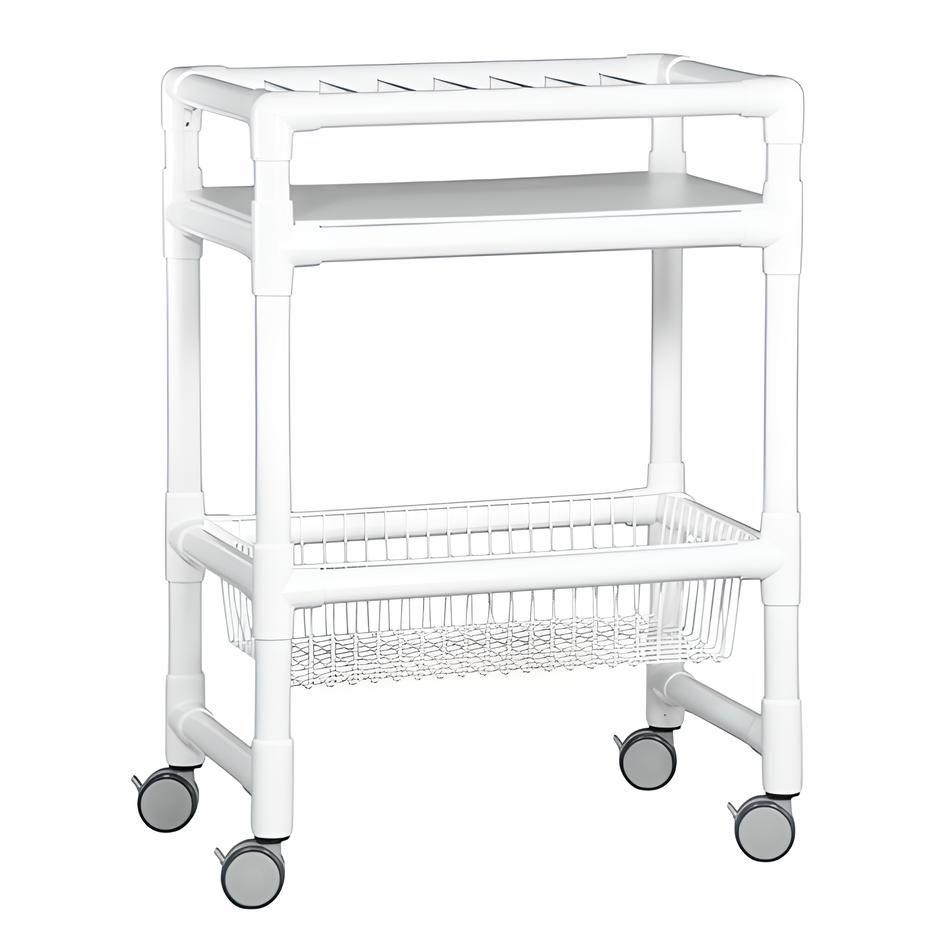 Mobile Notebook Chart Rack Wire Basket  8 Notebook Capacity