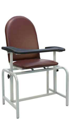 Padded Blood Drawing Chair w Flip-Up Arm Rest