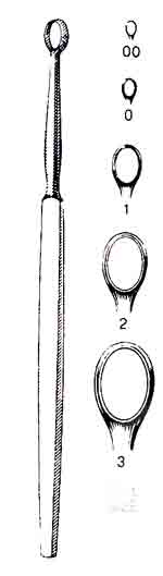 Piffard Dermal Curette, Size 3, 5-1/2in, Oval, Narrow Handle