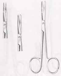 Plastic Surgery Scissors, 4-3/4 in, Curved