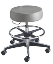 Pneumatic Exam Stool w/ Round Foot Ring