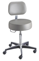 Pneumatic Exam Stool w/ Backrest