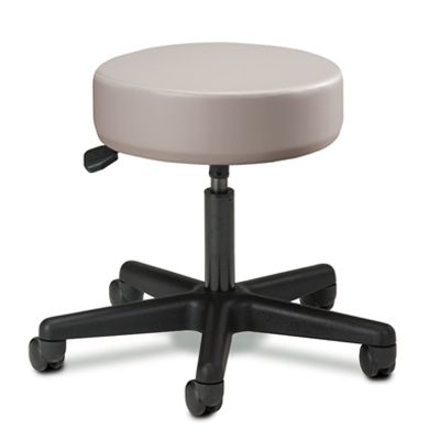 Pneumatic Height Adjustment Exam Stool Black Base w/o Backrest