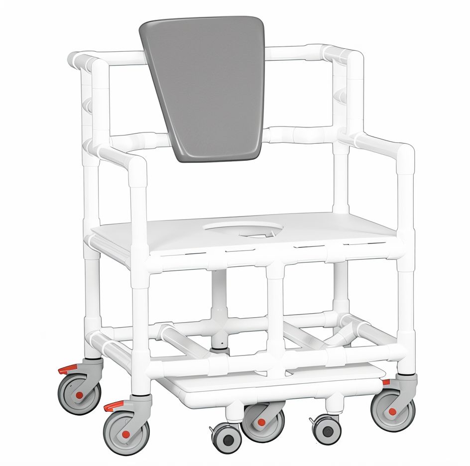Bariatric Shower Chair Slide Footrest 700 lb Capacity